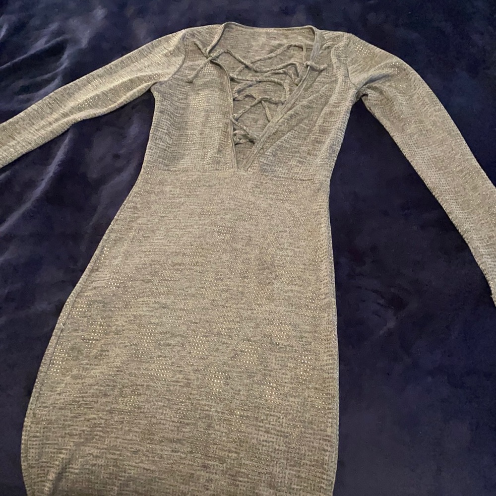 Mesh gray dress
